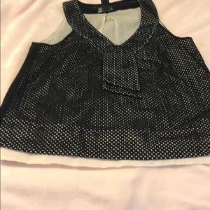 Marc by Marc Jacobs blue/tan no sleeves blouse